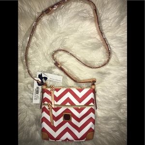 NWT Dooney & Bourke Red Leather Carrier crossbody